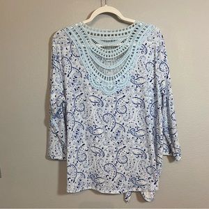 New Directions Blouse with Side Tie - XL. B40